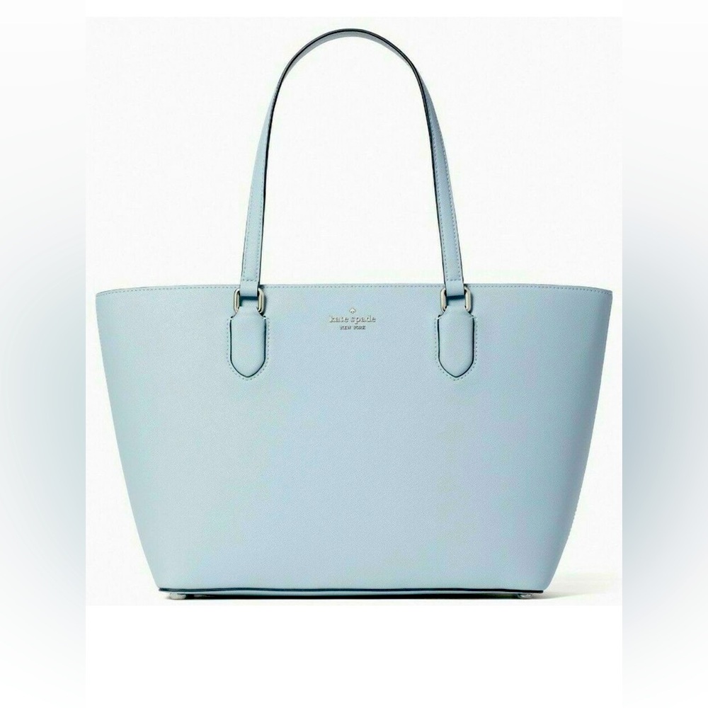 Kate Spade Laurel Way Medium Dally Light Blue Saffiano Leather Tote Handbag